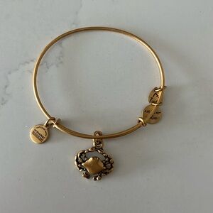 Alex and Ani gold bracelet—crab charm.